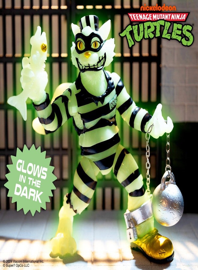 Super7 ULTIMATES! Teenage Mutant Ninja Turtles Scratch Cat (Glow in The Dark) - 7" TMNT Action Figure with Accessories Classic Cartoon Collectibles - Image 4